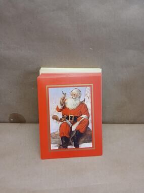Vintage Plus Mark Christmas Cards Lot Santa Claus Design Made in USA 20 Pieces